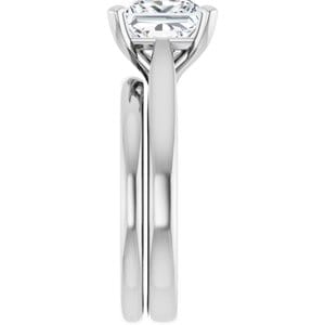 Rings 14K White 7.5 mm Square Engagement Ring Mounting