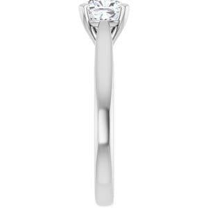 Rings 14K White 6 mm Cushion Engagement Ring Mounting