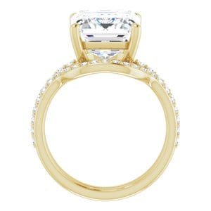 Rings 18K Yellow 12x10 mm Emerald Ring Mounting