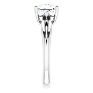 Rings 14K White 6 mm Square Engagement Ring Mounting