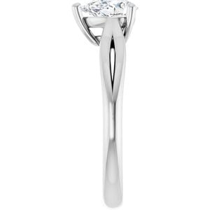 Rings 14K White 7x5 mm Pear Engagement Ring Mounting