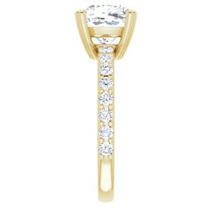 Rings 14K Yellow 8 mm Cushion Engagement Ring Mounting