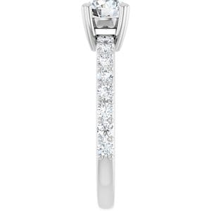 Rings 14K White 5.8 mm Round Engagement Ring Mounting