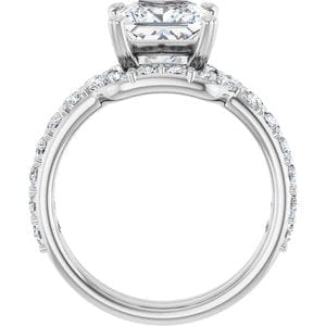 Rings 14K White 7 mm Square Engagement Ring Mounting
