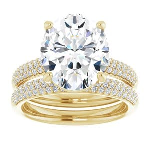 Rings 14K Yellow 12x10 mm Oval Engagement Ring Mounting