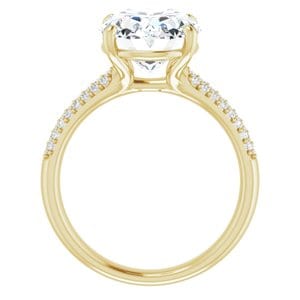 Rings 14K Yellow 12x10 mm Oval Engagement Ring Mounting