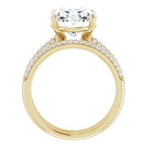 Rings 14K Yellow 12x10 mm Oval Engagement Ring Mounting