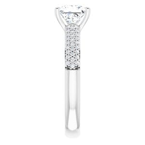 Rings 14K White 5.5 mm Square Engagement Ring Mounting