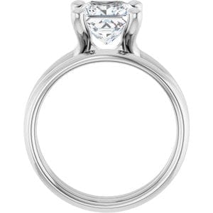 Rings 14K White 7 mm Square Engagement Ring Mounting