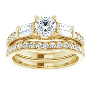 Rings 14K Yellow 5.2 mm Round Engagement Ring Mounting