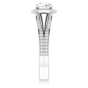 Rings Platinum 5 mm Cushion Engagement Ring Mounting