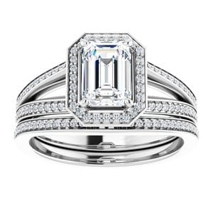 Rings 14K White 7x5 mm Emerald Engagement Ring Mounting