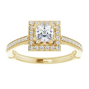 Rings 14K Yellow 4.5 mm Square Engagement Ring Mounting