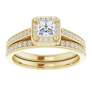 Rings 14K Yellow 4 mm Square Engagement Ring Mounting