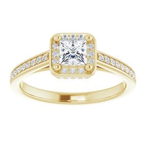 Rings 14K Yellow 4 mm Square Engagement Ring Mounting