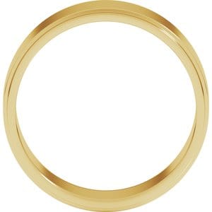 Rings 14K Yellow 7 mm Stepped-Edge Flat Band Size 7