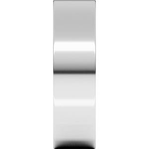 Rings 14K White 6 mm Comfort-Fit Flat Band Size 7.5
