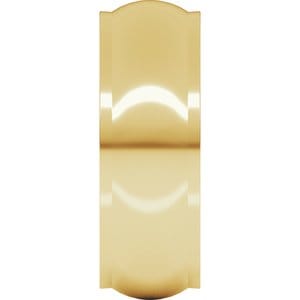 Rings 14K Yellow 7 mm Stepped-Edge Half Round Band Size 7.5