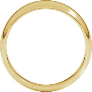 Rings 18K Yellow 7 mm Tapered Half Round Band Size 9