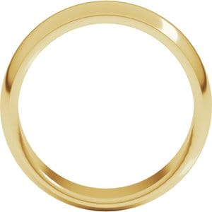 Rings 14K Yellow 7 mm Stepped-Edge Half Round Band Size 7.5