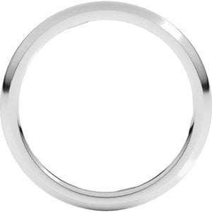 Rings 14K X1 White 2 mm Comfort-Fit Half Round Band Size 7