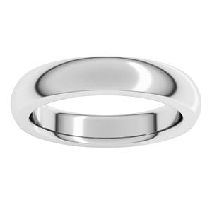 Rings Sterling Silver 4 mm Heavyweight Comfort-Fit Half Round Band Size 11