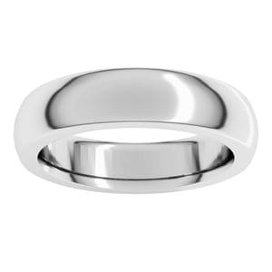 Rings Palladium 5 mm Heavyweight Comfort-Fit Half Round Band Size 10