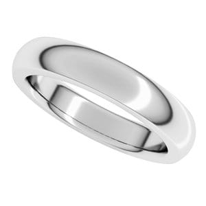 Rings Sterling Silver 4 mm Heavyweight Comfort-Fit Half Round Band Size 11