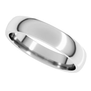 Rings Sterling Silver 4 mm Lightweight Comfort-Fit Half Round Band Size 7.5