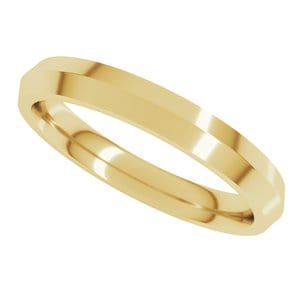 Rings 14K Yellow 3 mm Knife Edge Comfort Fit Band Size 8.5