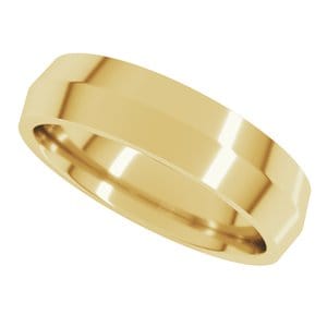 Rings 18K Yellow 5 mm Knife Edge Comfort Fit Band Size 9