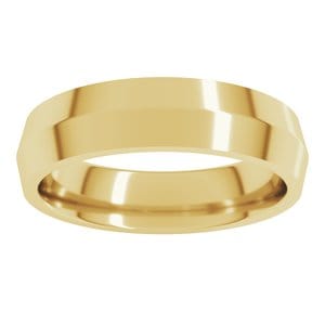 Rings 18K Yellow 5 mm Knife Edge Comfort Fit Band Size 9