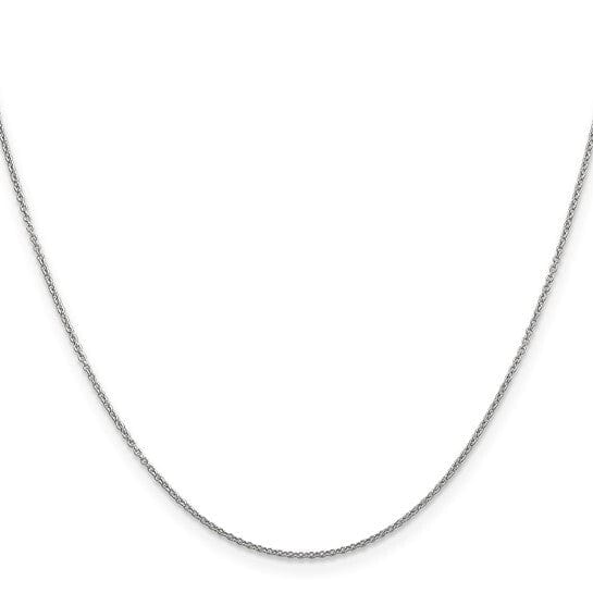 14K WHITE GOLD LIGHT ROLO STYLE CHAIN 18" LENGTH 1.21 GRAMS