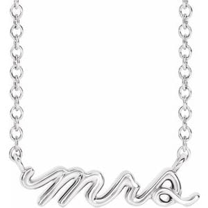 14K WHITE MRS 18" NECKLACE