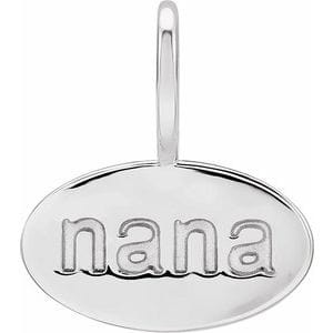 14K WHITE NANA CHARM/PENDANT