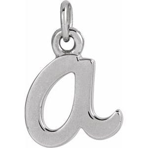 14K WHITE PETITE INITIAL A PENDANT