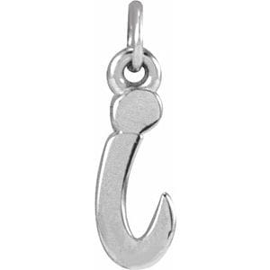 14K WHITE PETITE INITIAL I PENDANT