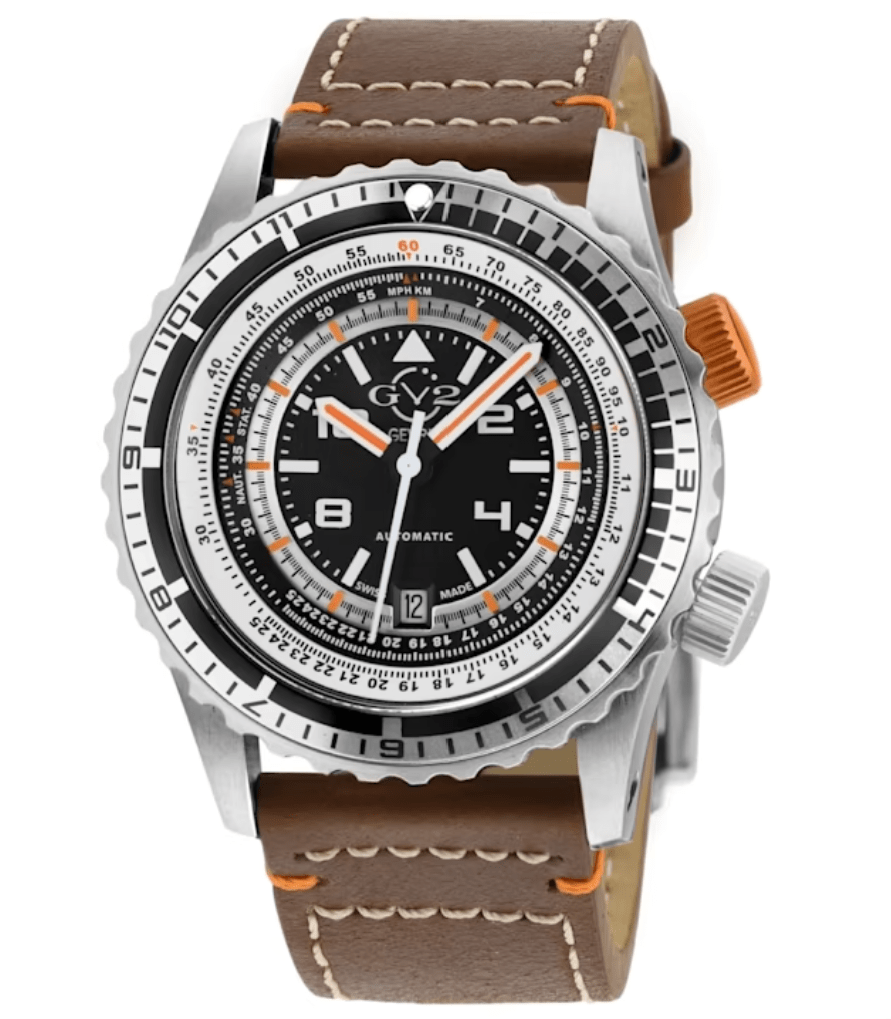 GV2 by Gevril Contasecondi 3506 Men's Swiss Automatic Unidirectional Bezel Watch