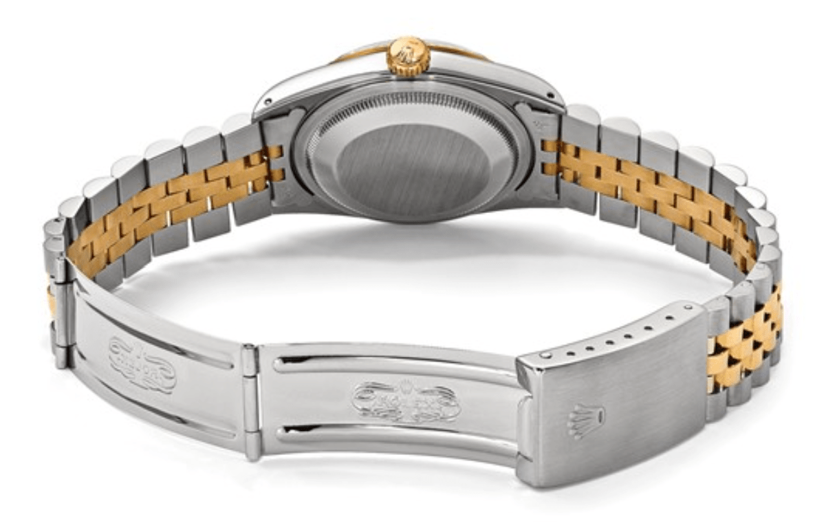 Rolex 36mm Jubilee Datejust Black Diamond Dial and 18K Fluted Bezel
