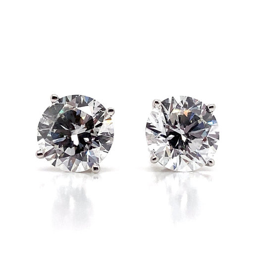 14K WHITE GOLD LAB DIAMOND STUDS DIAMOND 3.12CT