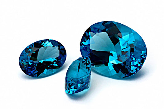 3 Brilliant Blue Topaz stones