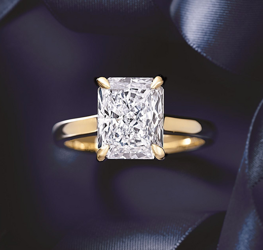 Radiant Cut Engagement Rings with Simple Bands | 2026 Trend
