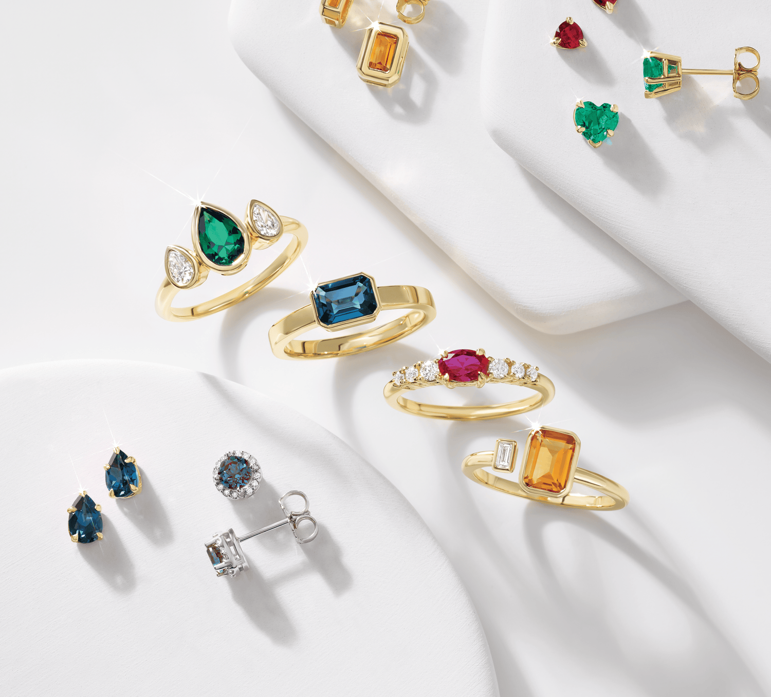 various gemstone rings