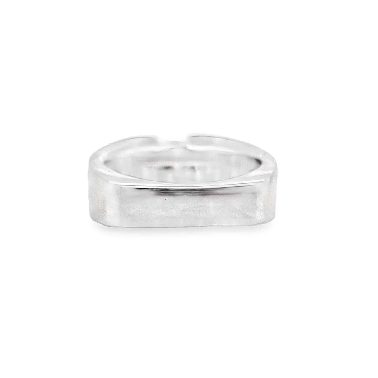 14K WHITE 1.01 CT NATURAL PRINCESS CUT DIAMOND CENTER F-G/SI2  1.15 CT TW NATURAL PRINCESS DIAMOND ACCENT CUSTOM RING