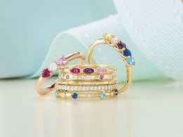 various gemstone rings