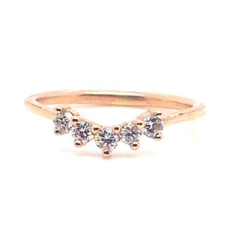 14K ROSE GOLD .15 CT TW NATURAL DIAMOND CURVE BAND