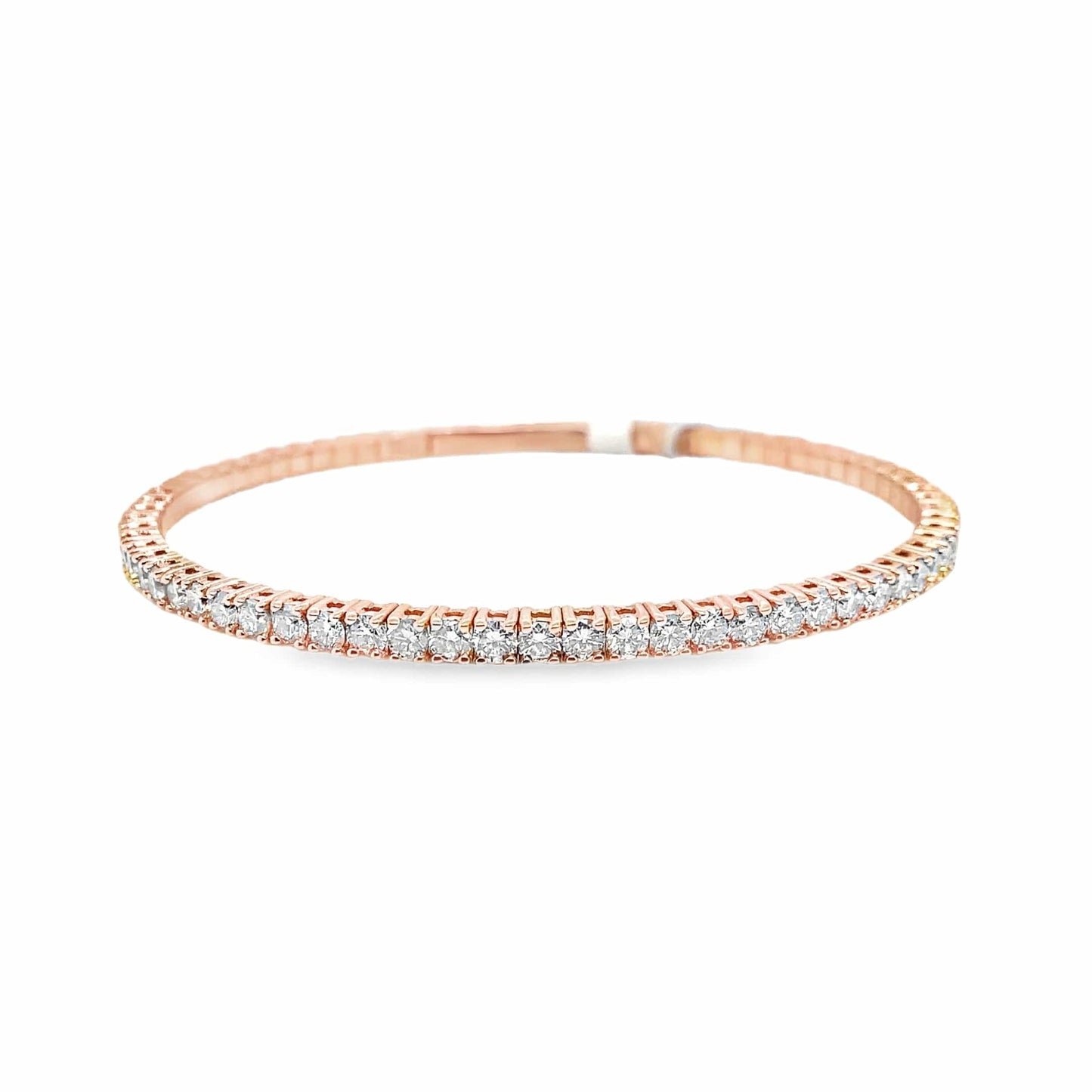 14KY 3.44C TW NATURAL RBC DIAMOND ACCENT FLEXI BRACELET