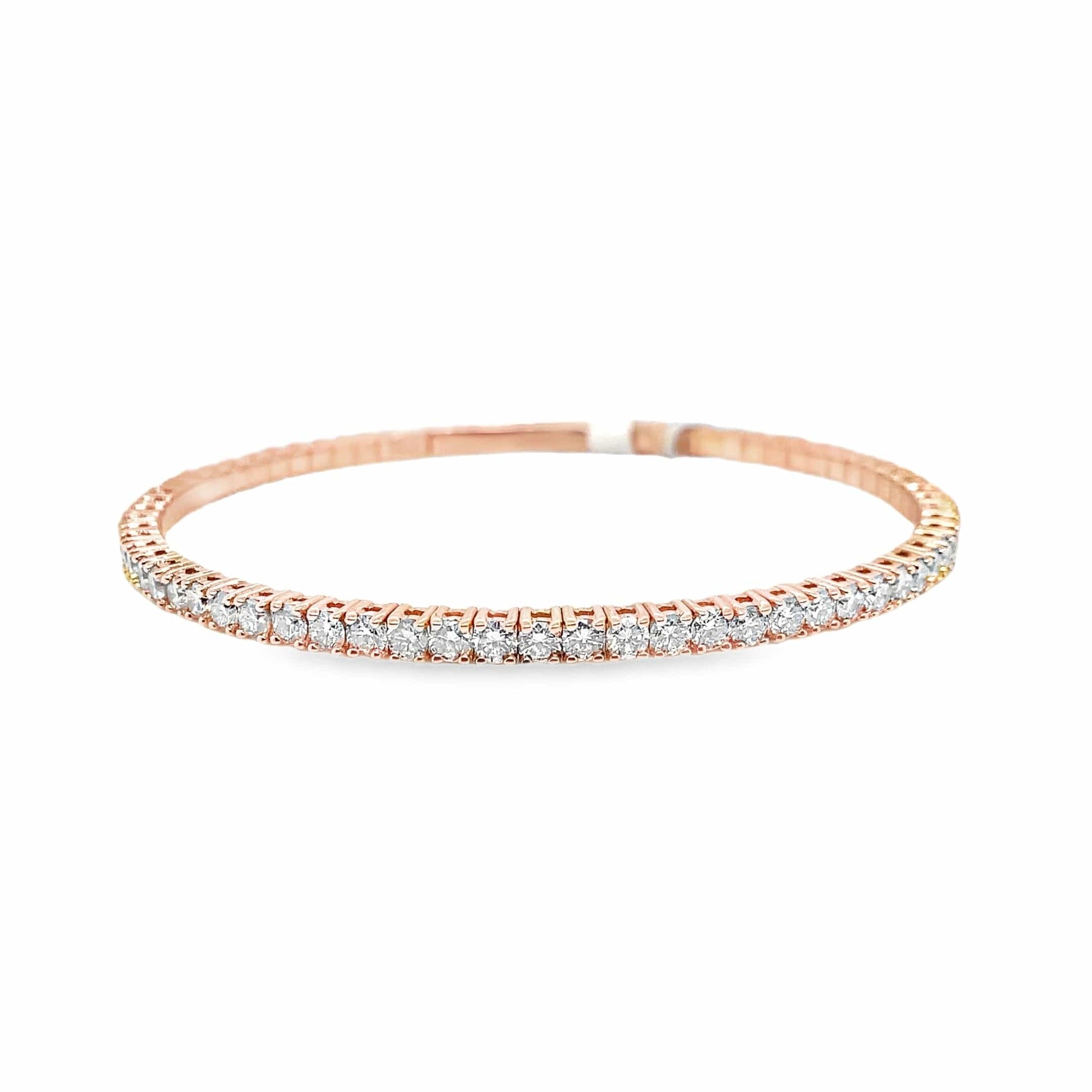14KY 3.44C TW NATURAL RBC DIAMOND ACCENT FLEXI BRACELET