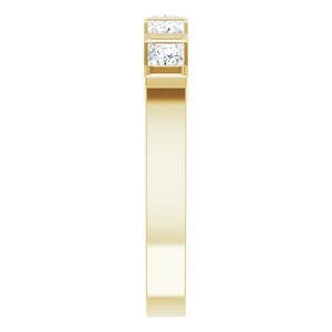 Rings 14K Yellow 5-Stone Anniversary Band Mounting