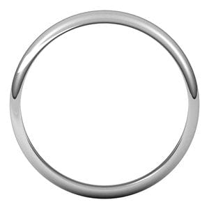 Rings 18K White 3.5 mm Half Round Band Size 11